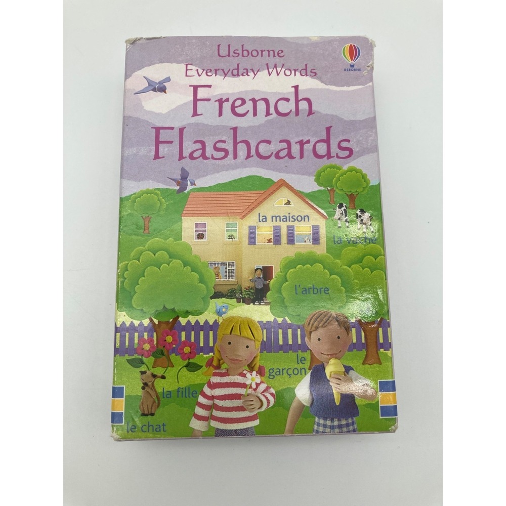 Usborne Everyday Words French Vocabulary Flashcards 50 Cards Set